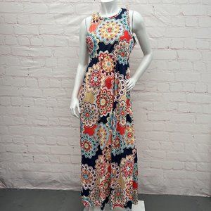 Women Summer Sleeveless Floral Boho Maxi Long Dresses Beach Sundress/Pockets XL